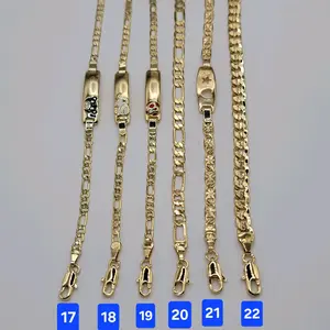 Babys Bracelets, Select style 6 inches long 3mm To 5mm wide Laminated Gold SKU : BB17 to BB26 Laminated Gold.