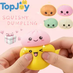 TopJoy 2026 Dumpling Squishy Toy, Mystery Dumpling Squishy Box, Fidget Sensory Stress Ball for Adults & Teens, Squeeze Stress Relief Toy, Easter Basket Stuffers & Stocking Stuffers