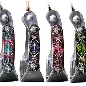 Showman Polished Aluminum Stirrup w/ Beaded Accents - Choice Of Color
