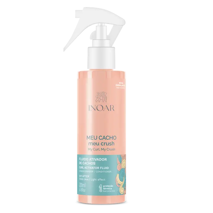 INOAR My Curl My Crush Activating Fluid for Frizz Control & Definition - Next-Day Curl Refresh
