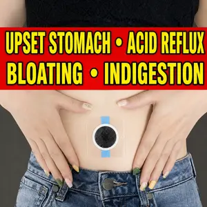 Gentle topical stomach patch for relieving stomach coldness, stomach pain, bloating, and abdominal discomfort due to internal cold; pain relief patch.