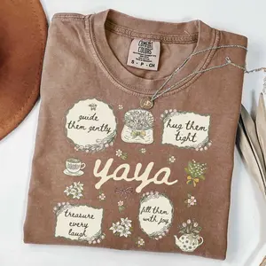 Floral Yaya Shirt, Mothers Day Gift for Yaya Tee, Grandma T-Shirt
