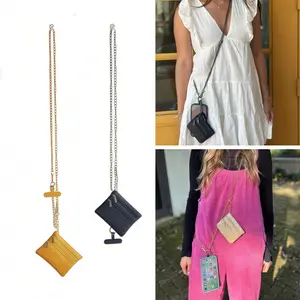 2 in 1 Detachable Phone Chain with Zipper Pocket, Adjustable Anti-theft Phone Cord, Women's Phone Chain Accessories