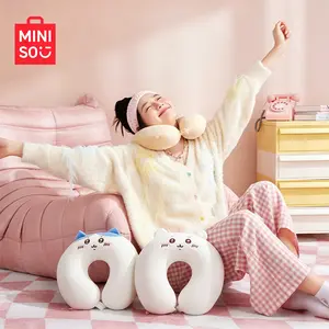 MINISO Chiikawa Series Usagi U-Shaped Pillow, Cute Cartoon Neck Pillow for Office & Travel, Soft Support Cushion for Napping & Rest, Comfortable Portable Design, Ideal for Long Trips, Desk Lunch Breaks and Daily Relaxation