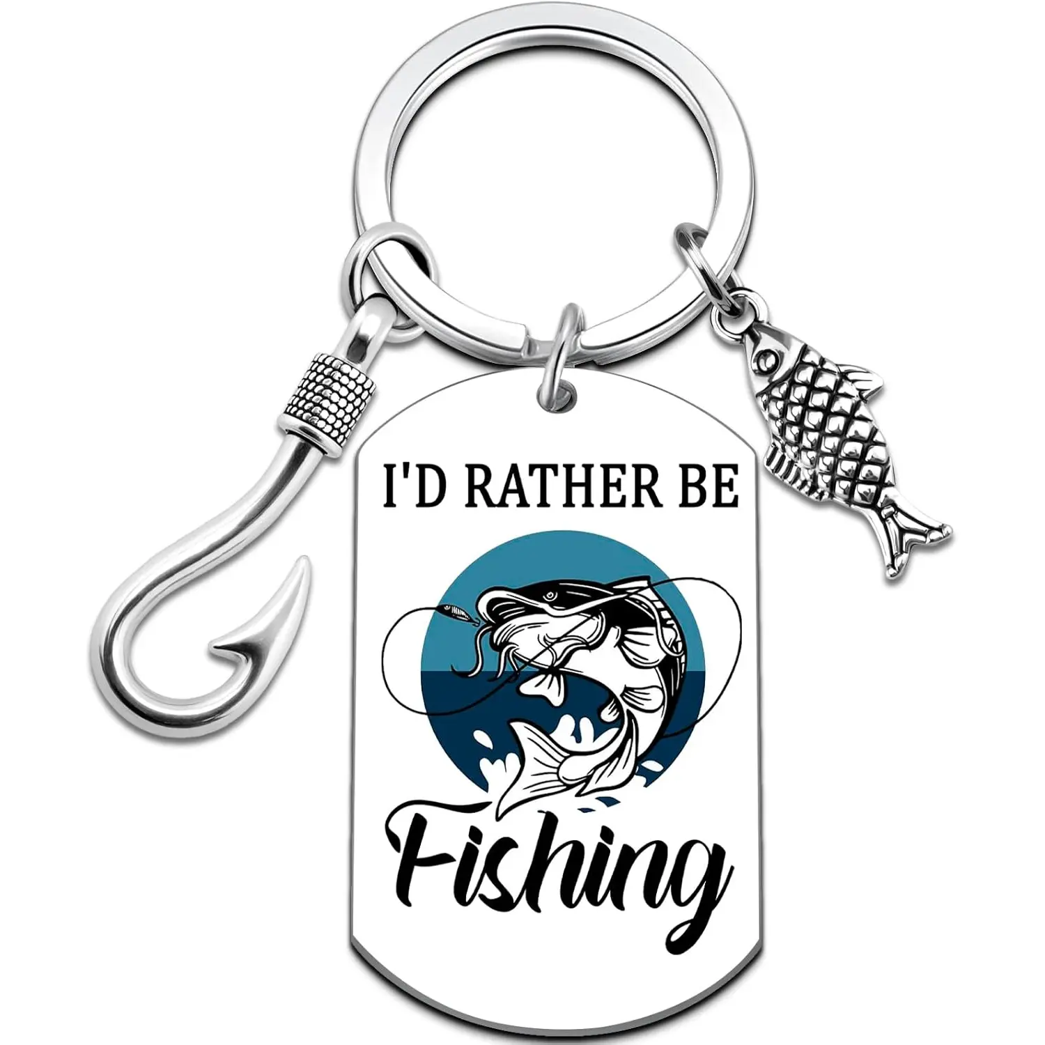 Mens Fishing Gifts for Men Fish Keychain Gifts for Fisherman Boys Funny Fly Fishing Accessories for Men Birthday Christmas Cool Stuff for Dad Grandpa Stocking Stuffers for Fishermen Adults