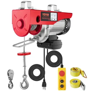 VEVOR Electric Hoist, 1320 lbs Lifting Capacity, 1150W 110V Electric Steel Wire Winch with 14ft Wired Remote Control, 40ft Single Cable Lifting Height Pure Copper Motor, for Garage Warehouse FactoryVEVOR Super Brand Day