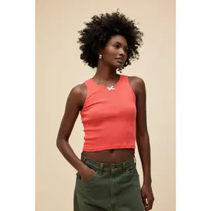 Solid Bow Pointelle Tank
