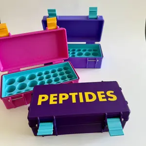 CUSTOM Color Peptides, TRT,  Storage Case Modern Dust-proof Stackable Organizer and Insert Design for Secure Storage
