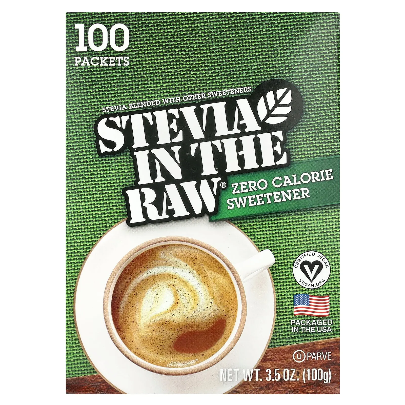 In the Raw Stevia In The Raw®, Zero Calorie Sweetener, 100 Packets, 3.5 oz (100 g)