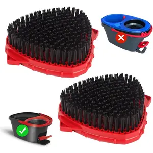 Upgrade Scrub Brush Compatible with O Cedar EasyWring 1 Tank, Spin Mop Scrub Brush  Replacement 2 Pack, Ocedar Scrubber Mop , More Layers Hard Bristle Floor Scrub Brush for Bathroom, Kitchen