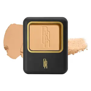 Black Radiance Pressed Powder, Buildable & Blendable Matte Finish Shine Control Compact with Mirror & Applicator setting