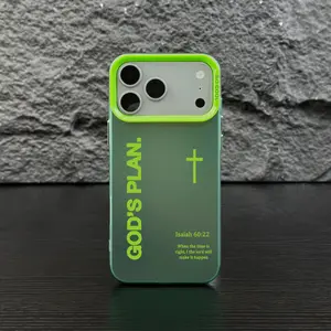 DarlingCase GOD’S PLAN Cross Isaiah Case for iPhone 17Pro Max Air 16E 15Plus 14 13 12 11 XR XS God's Gift Faith Personality Gradient Protective Silicone Cover Shockproof Drop