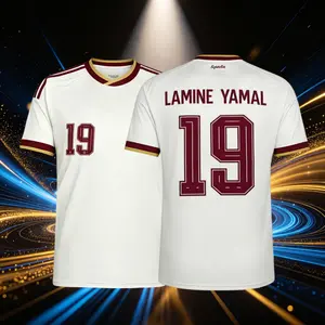 2026 Spain National Home and Away 19# Lamine Yamal Short Sleeve Soccer Jersey Fans Version Red