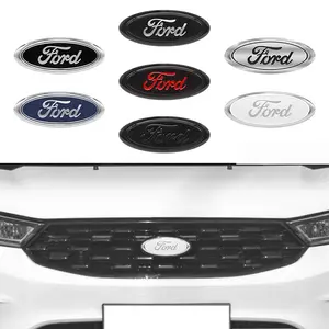 1PCS Car Front Hood Logo Sticker Styling Auto Body Rear Trunk Emblem Accessories For Ford Focus MK3 Ranger Fiesta S-Max Mondeo MK4 Kuga