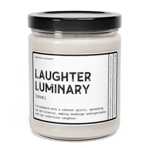 Laughter Luminary Candle, Funny Bridesmaid Candle, Maid Of Honor Gift, Funny Bridesmaid Gifts, Bridesmaid Proposal, Bridal Shower Presents Decor