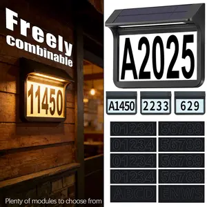 House Numbers For OutsideUltra-Bright Address Numbers, Durable Wall Mounted Design - Perfect for Outdoor Use, Stylish Address Plaque for Home, Yard iluminacion led