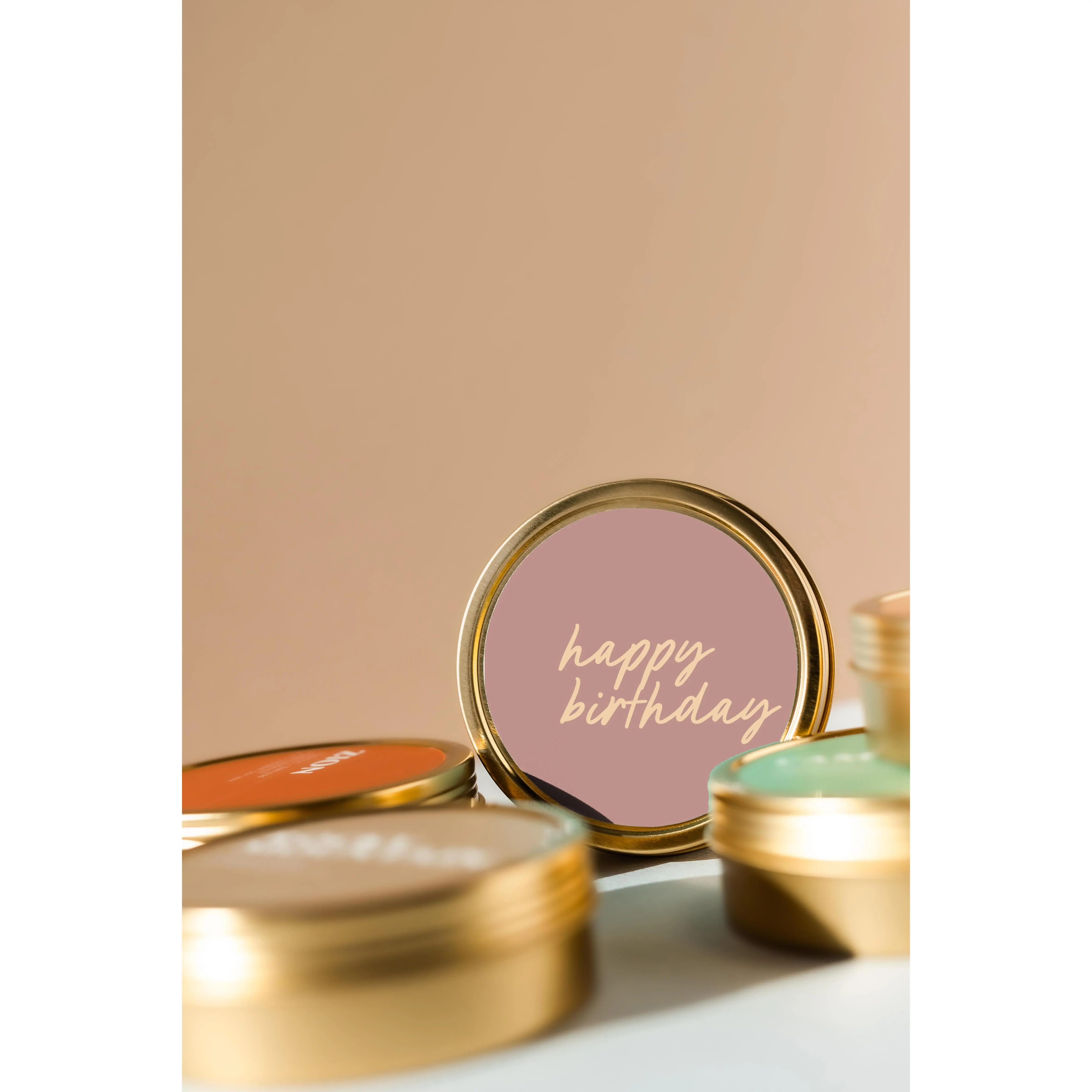 Happy Birthday Travel Tin Candle 4oz | Coconut Soy Wax | Choose Your Scent | Gift Candle