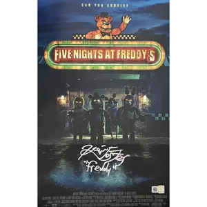 Kevin Foster signed FNAF 11x17 movie poster photo