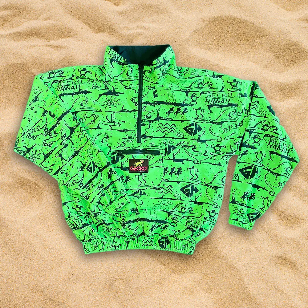 1988 Neon Green Wall Windbreaker 1988 Neon Green Wall Windbreaker