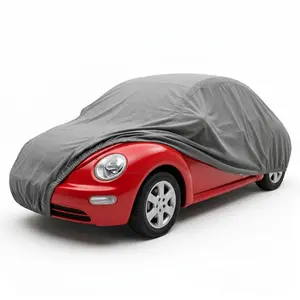 Volkswagen Beetle Car Cover for Small Sports Car Amor 161"L x 70"W x 55"H Poly 200 Grey Frost PU Undercoat & Water Repellent, Customizable Fit