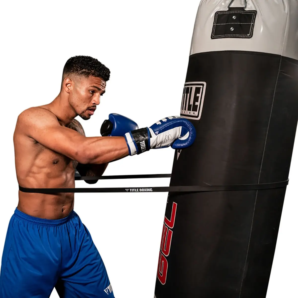 Title Boxing Inside Fighting Resistance Trainer Band - Black, Waist Wrap for Functional Training Workout, Innovative New Concept Training Tool to Speed Up Reaction Time, Speeds Up Reaction Time, Body, Heavy Bag Training