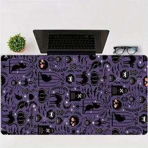 Halloween Themed Mouse Pad, Rectangle Gaming Mouse Pad, Office Desk Keyboard Mat for Home Office Desk