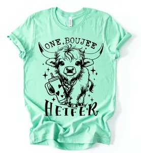 Highland Cow Shirts for Women, Funny Graphic T-Shirts, Casual Short Sleeve Farm Tee, Cute Cow Tshirts, Plus Size Tops