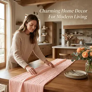 Cheese Pattern Table Runner Set (6 Pieces), Pleated Table Runner, Party Decor, Birthday, Wedding, Graduation, Anniversary