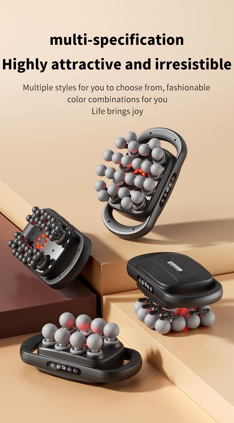 24 fascia guns with 3 modes to adjust 30 levels of massage vibration, used to relieve pain in the back, shoulders, legs, and feet. Equipped with a red light massage gun, it can be used as a gift to adjust daily fitness routines