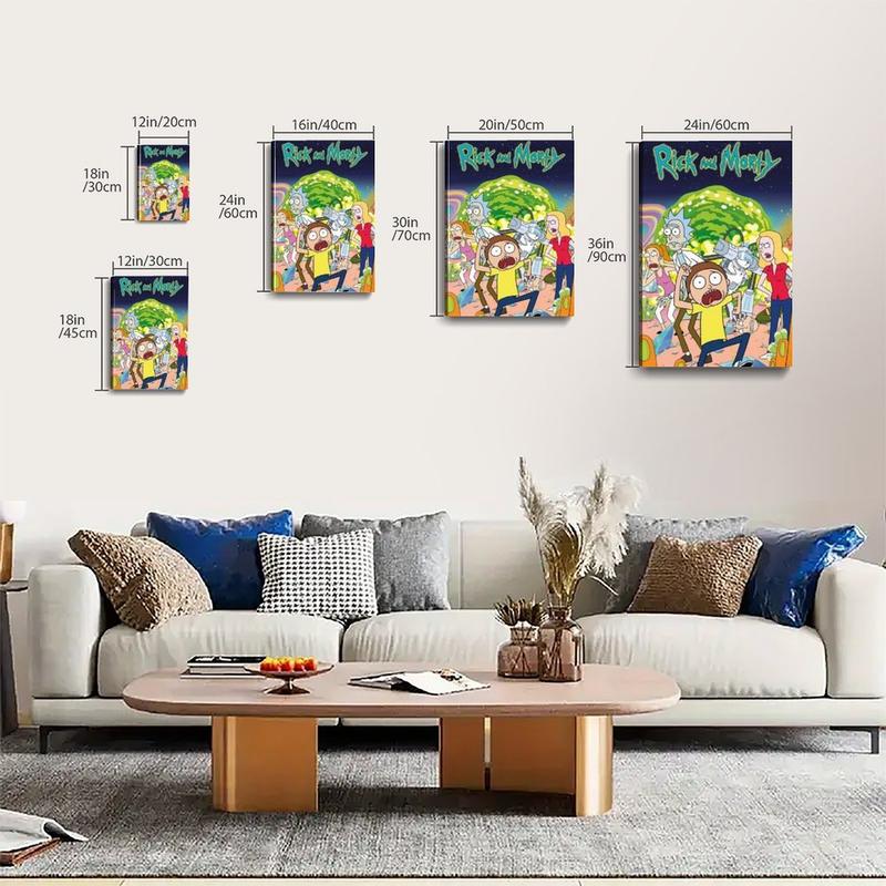 Rick And MortyPoster for Bedroom Aesthetic Canvas Wall Art Living Room Painting Picture Print Modern Family Decor Artist Bathroom Landscape