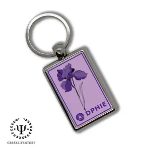 Delta Phi Epsilon Keychain Rectangular
