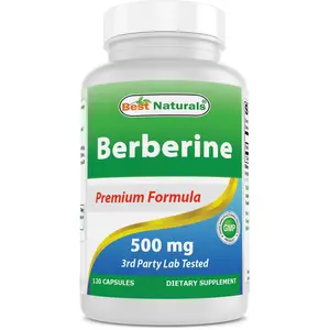 Best Naturals Berberine 500mg 120 Capsules - Supports Immune Function, Cardiovascular & Gastrointestinal Function