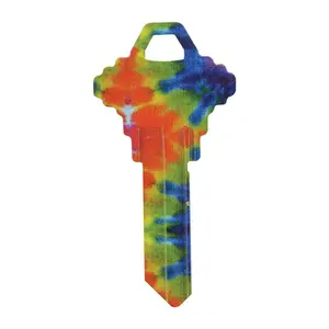 Hillman Wackey Tie Dyded House/Office Universal Key Blank Single (Pack of 6).