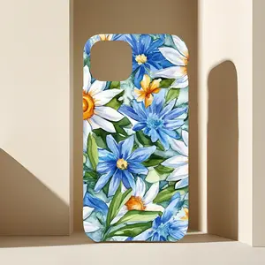 Blue Wildflowers MagSafe Phone Case for Iphone 13 to 16 Protection Protective