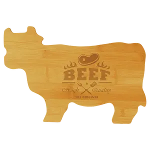 Bamboo Cow Shaped Cutting Board