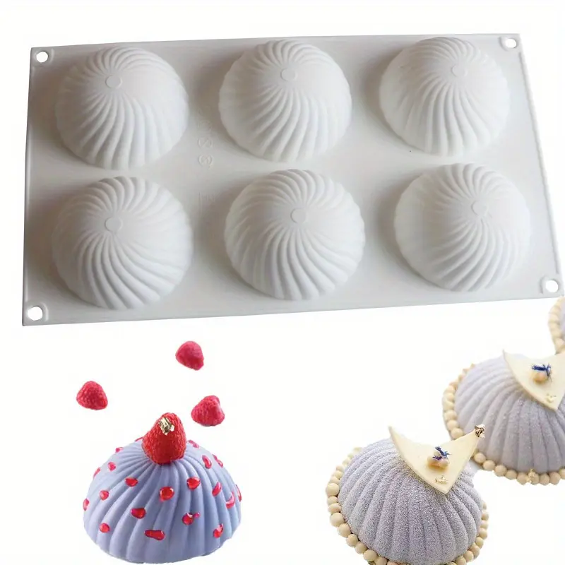 1pc Whirlpool Silicone Baking Mold - Versatile For Cakes, Mousses, Chocolates, Desserts | Non-Electric, Food-Grade Material | Ideal For Home And Professional Kitchens Silicone Loaf Molds Bakeware