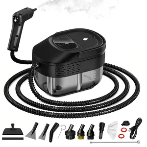 Pressurized Handheld Steam Cleaner 2500W, 54oz Large-Capacity Steamer with 3-Level Adjustable Steam, 15s Heat-Up & 15 count Accessories - for , Tile, Grout, Couch, Floor, Bed, Dirt, Furniture