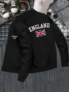 Men's British Flag Zipper Jacket with England Pattern, Casual Winter Outerwear, Fitted Design, Father's Day Gift, Unisex Clothing