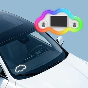 Solar Cloud Decor Led Ambient Light RGB Atmosphere Lamp | Wireless Rechargeable Neon Car Mood Light, 7 Colors & Multi Lighting Modes, Non-Destructive Installation, Universal Fit for All Vehicles, Led Car Lights