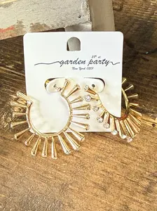 Western Sunburst Hoop Earrings