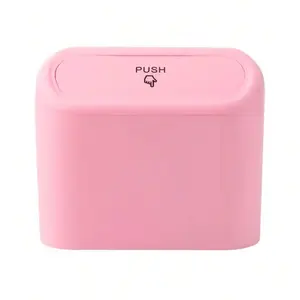 Car Trash Can Hanging Dustbin Garbage Box with Lid Car Interior Storage Case Trash Door Seat Clip Stand Holder Car Accessories
