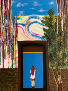 This is an acrylic painting on canvas I painted in China.