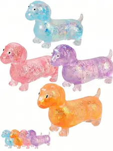 Oddly Satisfying Glitter Dachshund Squishy | Super Stretchy Slow Rising Stress Ball for Anxiety Relief Stress Reliever for All Ages