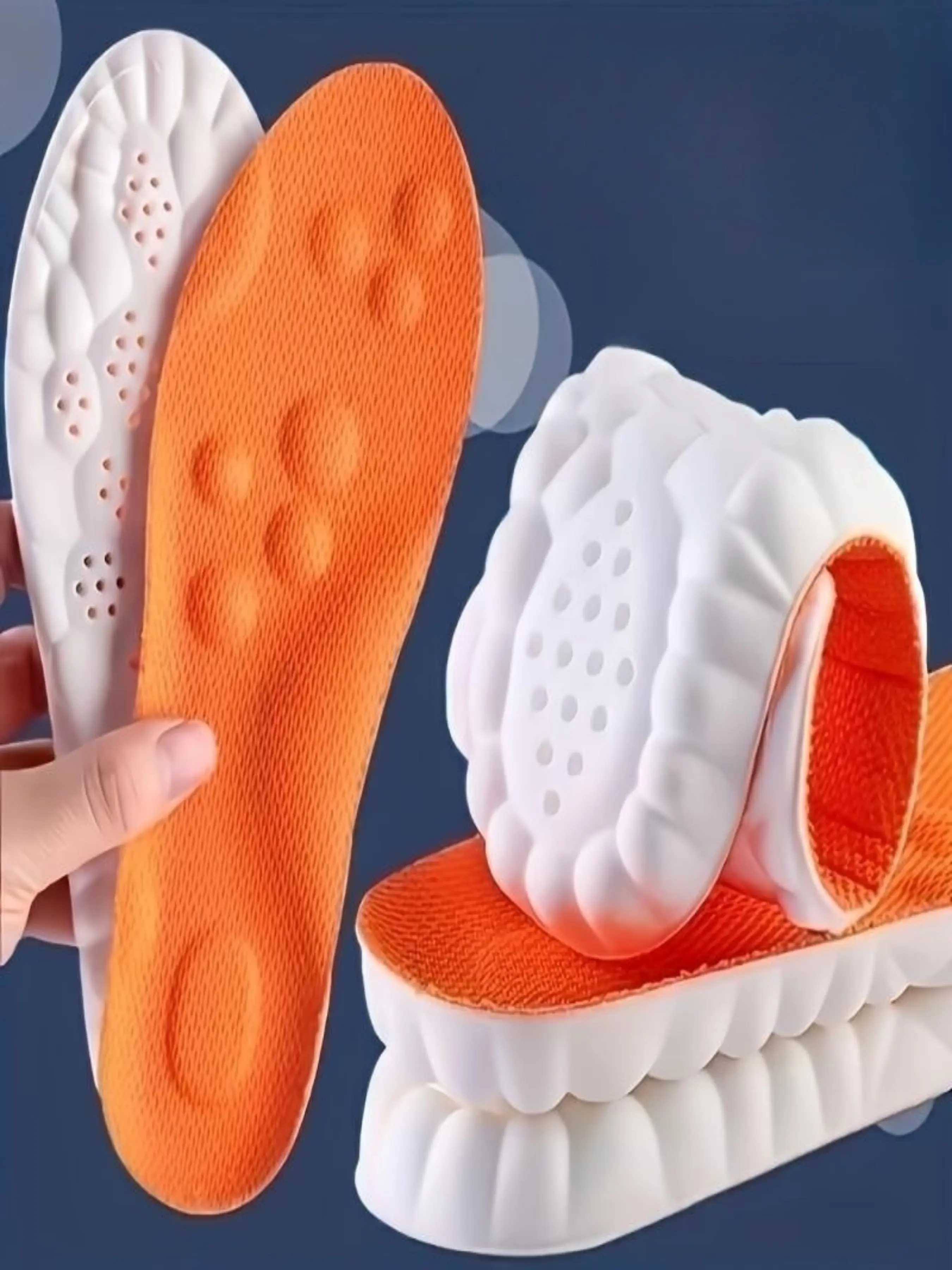 High Elasticity Running Insole, Shock Absorbing Breathable Shoe Pad, Adjustable Cut Line for Size Adjustment, Ideal for Sports Shoes, Shock absorbing insoles