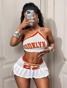 Cropped Halter Top And Mini Skirt