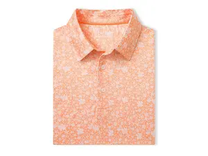 DTWOOO Brand - PEACH PETAL STEP - Men's Print Performance Polo