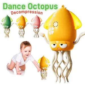 Dancing octopus toy with lights and music, Sensory interactive automatic obstacle avoidance octopus crawling toy, fun participatory game activities