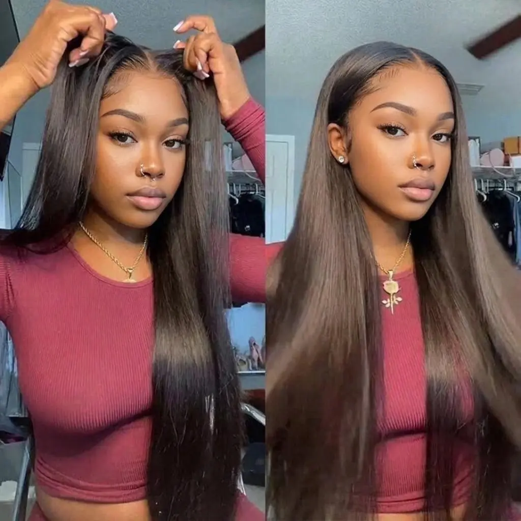 BLING HAIR 100% Remy Pre-Made Human Hair Lace Closure Wig, 180 Density, 6x4 & 5x7 Transparent Lace, Glue-Free, Pre-Plucked, Hairline Edges, Dye-Bleach Ready, Ready To Wear, Sohochic, Pre-Made Human Hair Lace Closure Wigs, 100% Human Hair Lace Closure Wigs