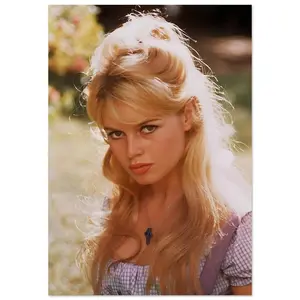 Brigitte Bardot Iconic Portrait Poster - Timeless Beauty on  Glossy Paper poster - Brigitte Bardot Poster