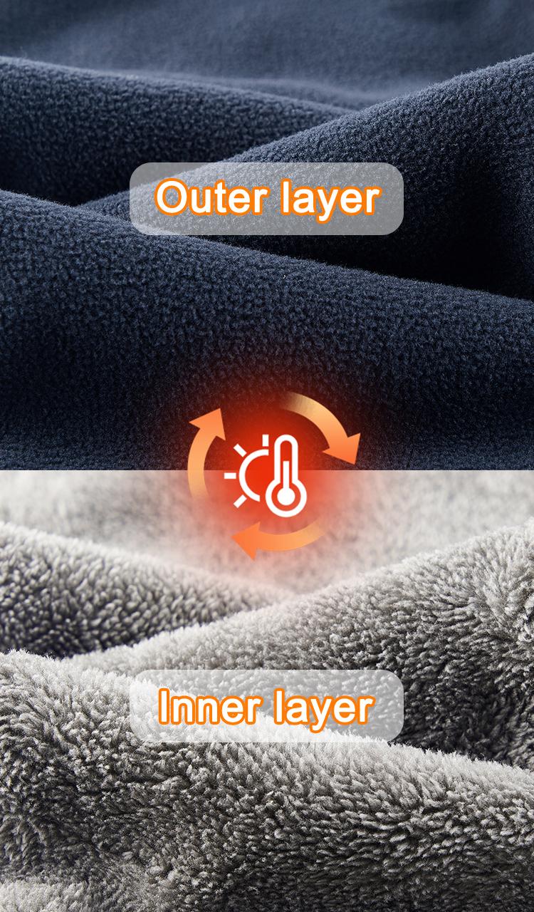 Men's Winter Outdoor Sports Fleece Pants Polar Fleece Fabric with Fleece Lining Windproof & Warm for Cold Weather Ideal for Winter Sports and Outdoor Adventures